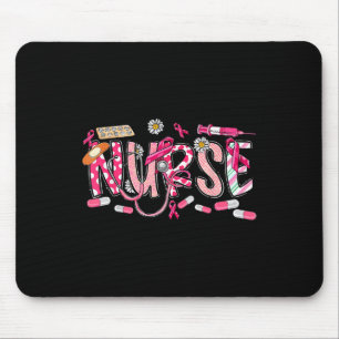 Pink Stethoscope Nurse Medical Breast Cancer Aware Mouse Mat