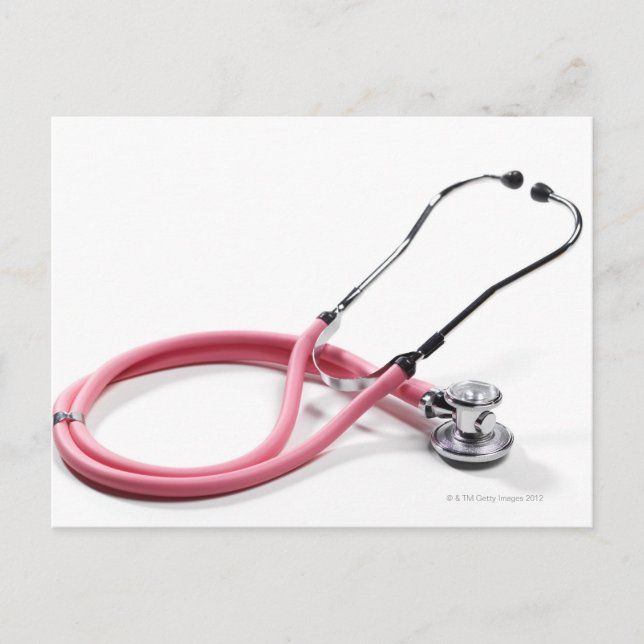 Pink Stethoscope Postcard (Front)