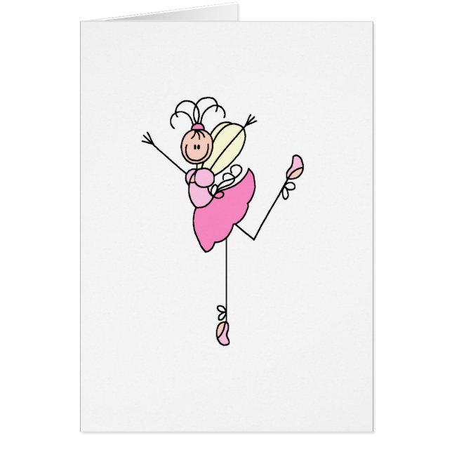 Pink Stick Ballerina Three Card (Front)