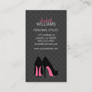 Pink Stiletto Heels Business Card