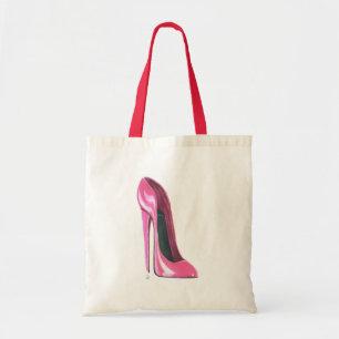 Pink Stiletto High Heel Shoe Art Bag