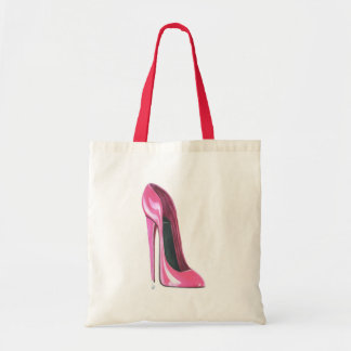 Pink Stiletto High Heel Shoe Art Bag