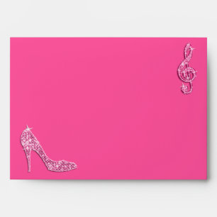 Pink Stiletto Shoe & Music Envelopes