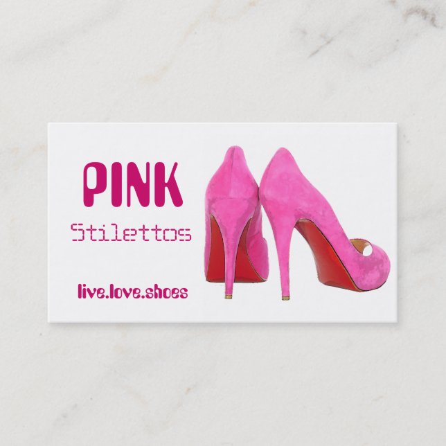 Pink Stilettos Business Card (Front)