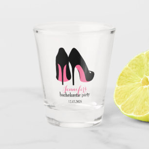 Pink Stilettos Girls Night Out Bachelorette Party Shot Glass