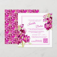 Pink stock flower watercolor live stream wedding