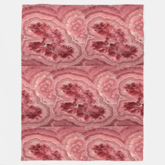 Pink stone fleece blanket