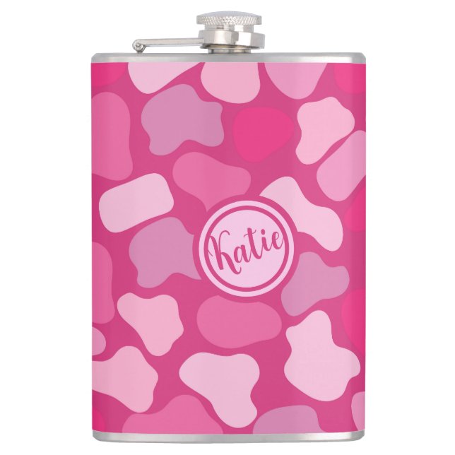 Pink Stone Pattern- Hip Flask (Front)