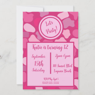 Pink Stone Pattern- Invitation