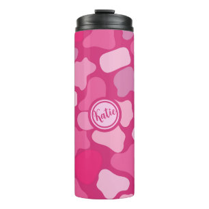 Pink Stone Pattern- Thermal Tumbler