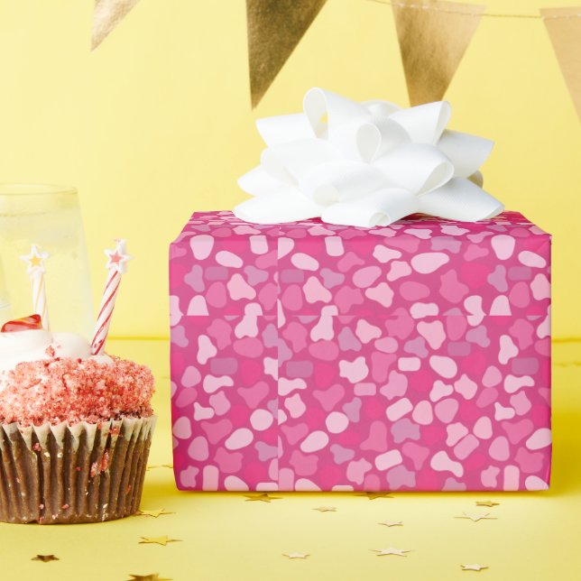 Pink Stone Pattern- Wrapping Paper (Birthday Party)