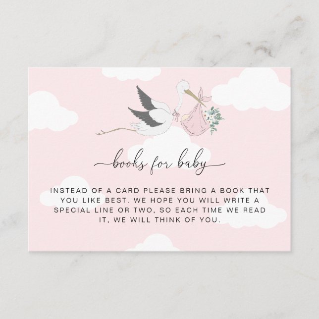 Pink Stork Books Request Insert Card (Front)