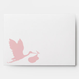 Pink Stork Envelope