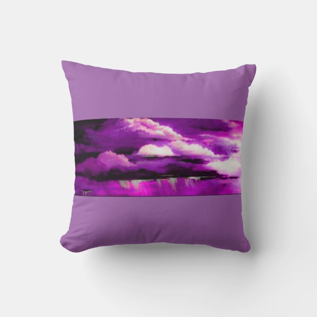 Pink Storm Clouds Cushion (Front)