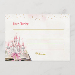 Pink Storybook 1st Birthday Time Capsule Notes