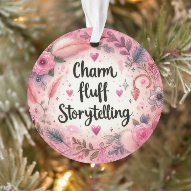 Pink Storytelling Writer Novelist  Ornament (Tree)
