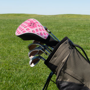 Pink Strawberries, cute customised Golf Head Cover