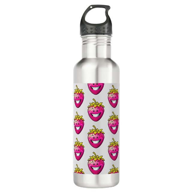 Pink Strawberry  710 Ml Water Bottle (Front)