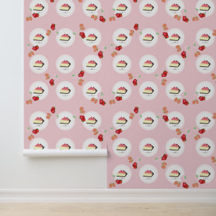 Pink Strawberry Cake  Wallpaper