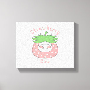Pink Strawberry Cow Classic T-Shirt Canvas Print