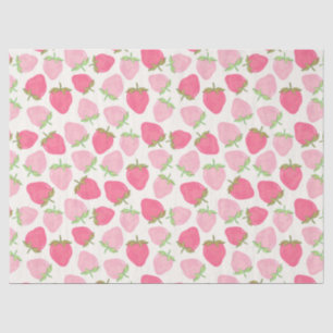 Pink Strawberry Cute and Fruity Tissue Paper