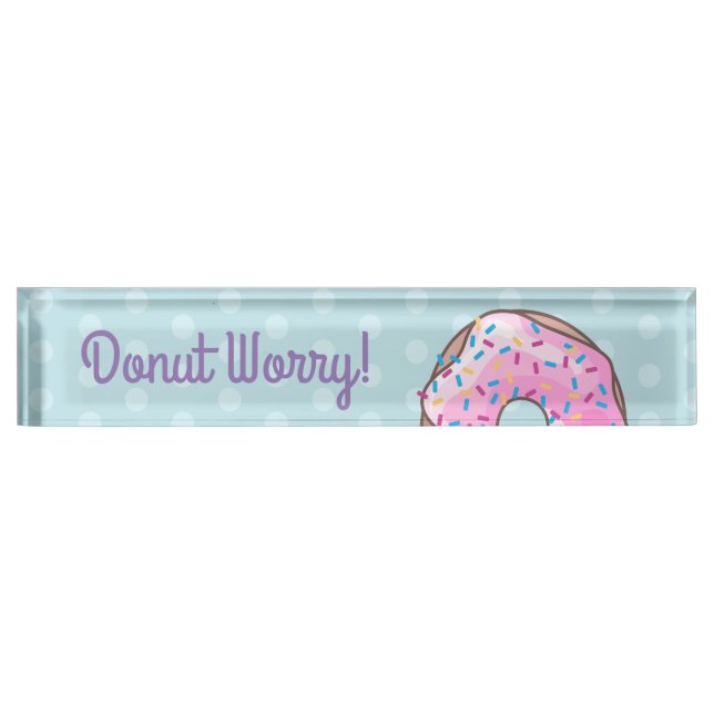 Pink Strawberry Donut Nameplate (Front)
