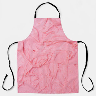 Pink Strawberry Ice Cream Texture Apron
