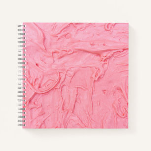Pink Strawberry Ice Cream Texture Notebook
