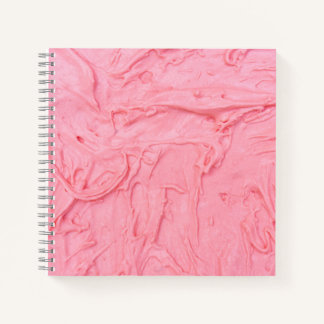 Pink Strawberry Ice Cream Texture Notebook