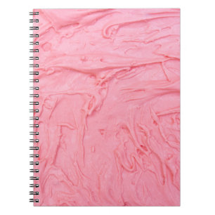 Pink Strawberry Ice Cream Texture Notebook