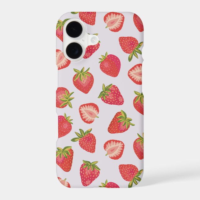 Pink Strawberry iPhone Case (Back)