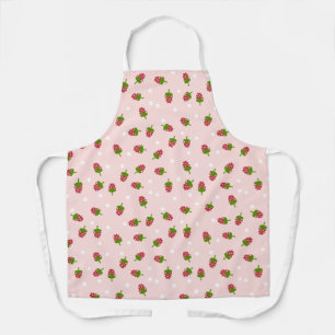 Pink Strawberry Kawaii Soft Pastel Colours Cute Apron