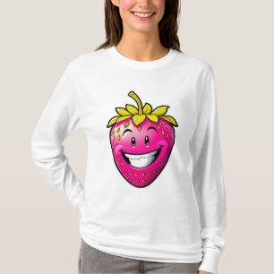 Pink Strawberry Long Sleeve T-Shirt