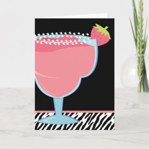 Pink Strawberry Margarita Drink Card