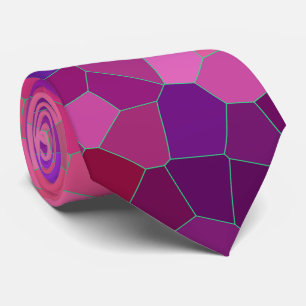 Pink Strawberry Mosaic Pattern Tie