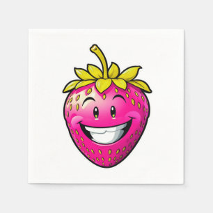 Pink Strawberry  Napkin