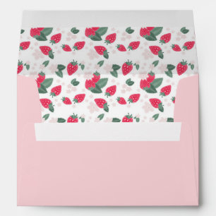 Pink Strawberry Pattern Envelope