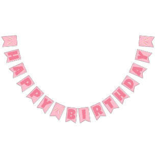 Pink Strawberry Sandwich Happy Birthday Bunting