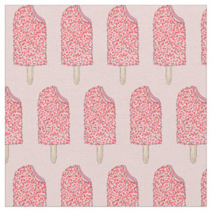 Pink Strawberry Shortcake Pops Popsicles Fabric