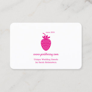 PINK STRAWBERRY Simple Modern Logo . Business Card