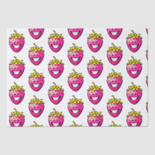 Pink Strawberry Tissue Paper