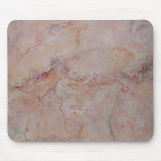 Pink striated marble stone finish mouse mat (Front)