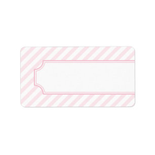 Pink Stripe Address Label