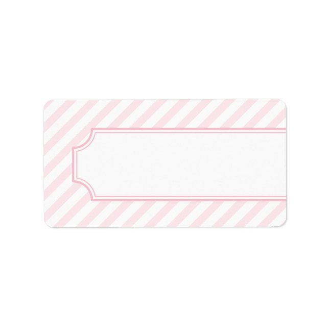 Pink Stripe Address Label (Front)