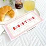 Pink Stripe Babysitting Gift Voucher Card<br><div class="desc">This babysitting gift voucher design features a classic stripe design. The "babysitting" heading is an image that cannot be edited. All of the other text is fully editable. For more advanced customisation of this design,  simply select the "Customise It" button above.</div>