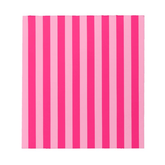 Pink Stripe Background Notepad (Front)