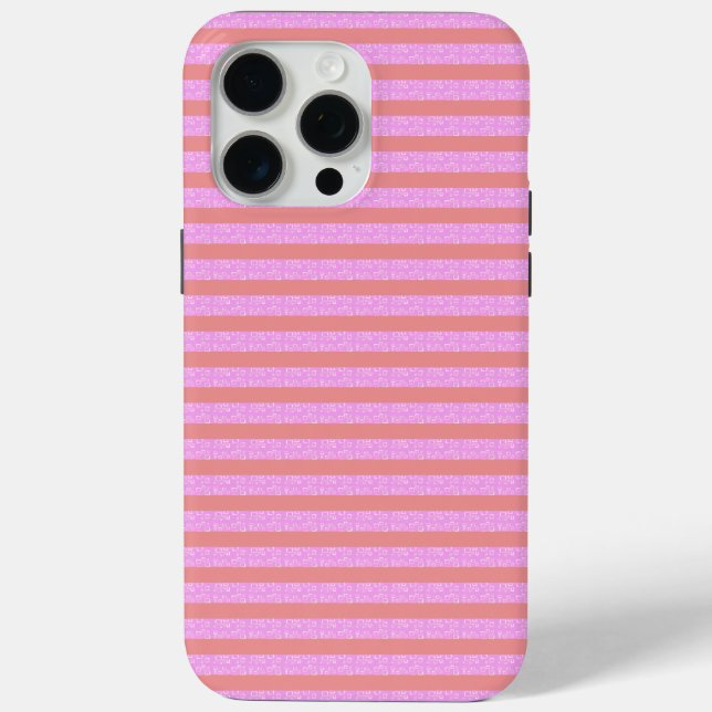 Pink Stripe Cell Phone Case (Back)