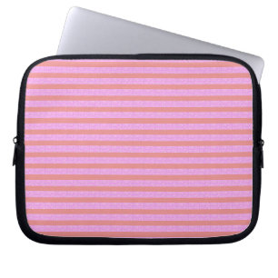 Pink Stripe Electronics Laptop Bag