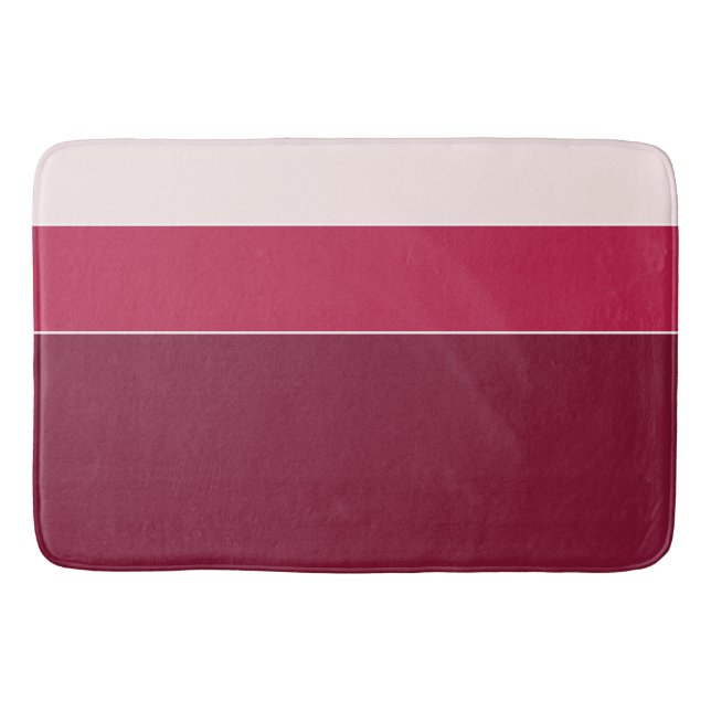 Pink Stripe Modern Bath Mat (Front)