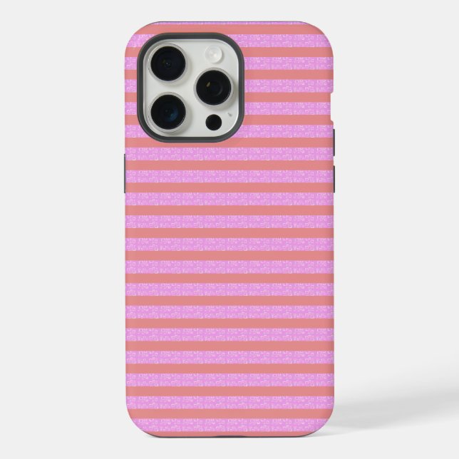 Pink Stripe Phone Case (Back)